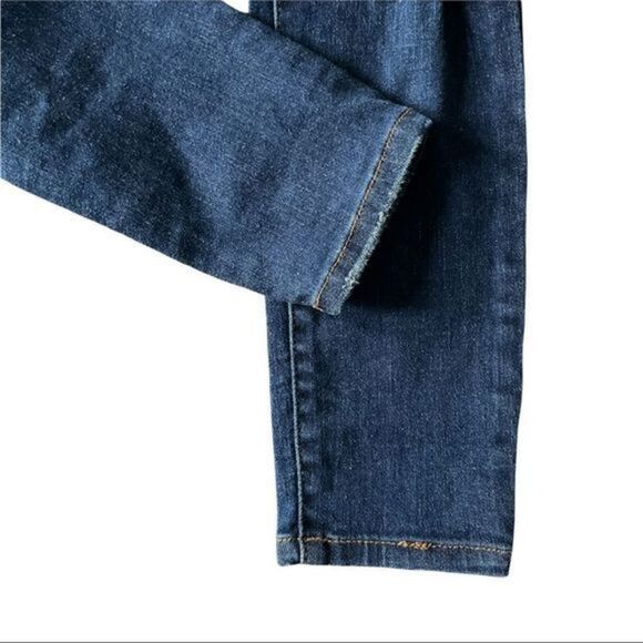 RSQ Mid Rise Skinny Exposed Button Ripped Dark Wash Jeans Size 10 - Picture 4 of 12